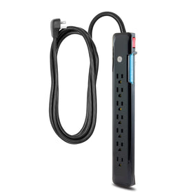 GE Surge Protector Power Strip expands to seven outlets, ideal for a clutter-free setup.