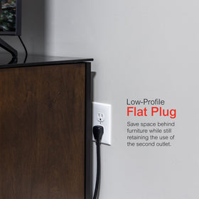 GE Surge Protector Power Strip wall-mount option for organized media centers.