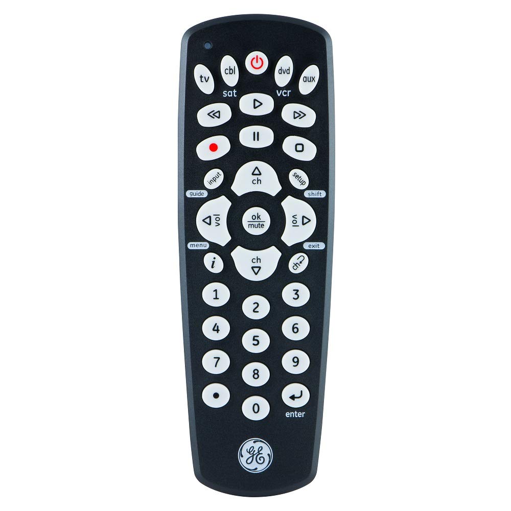 GE UltraPro 4-Device remote front view for easy multi-device control.