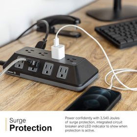 GE UltraPro ADAPT surge protection indicator light shows active protection.