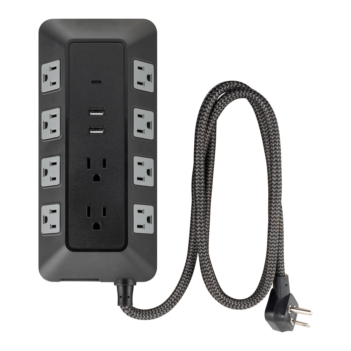 GE UltraPro angled layout highlighting space for bulky adapters and easier plugging