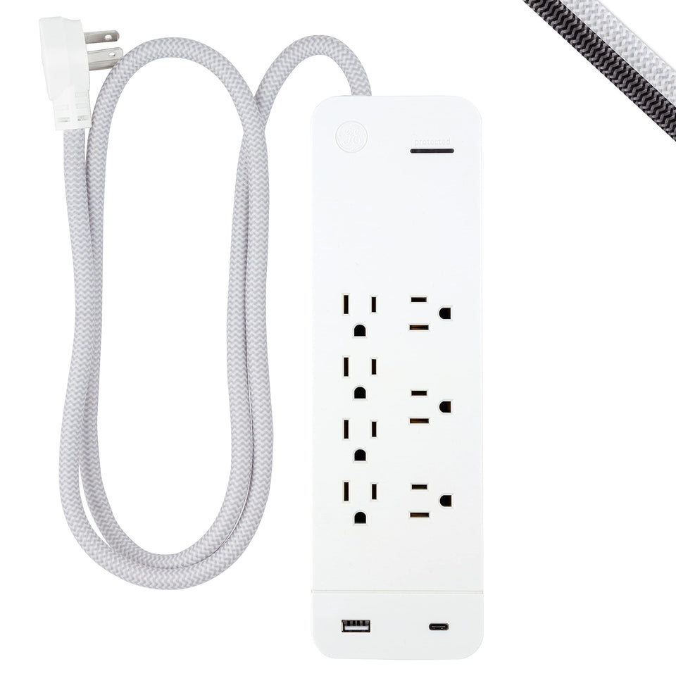 GE UltraPro front view showing outlets and compact design for tidy power