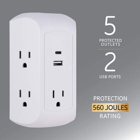 GE UltraPro side-access outlets highlighting space for bulky plugs benefit