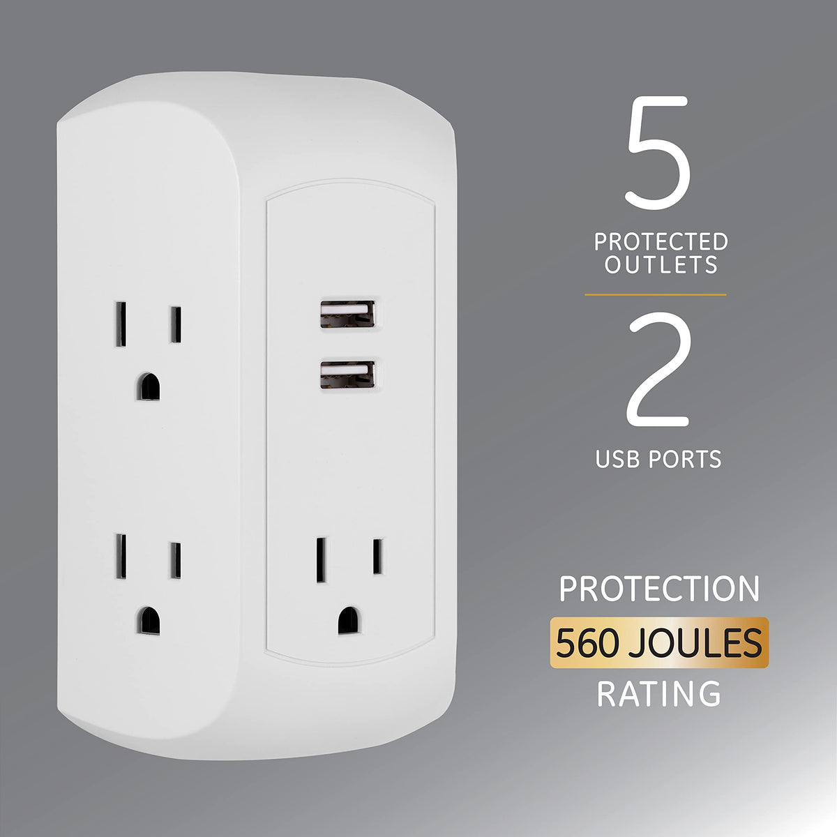 GE UltraPro USB ports provide up to 2.4A for fast device charging.