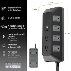 GE UltraPro close-up of USB-C and USB-A ports for fast convenient device charging