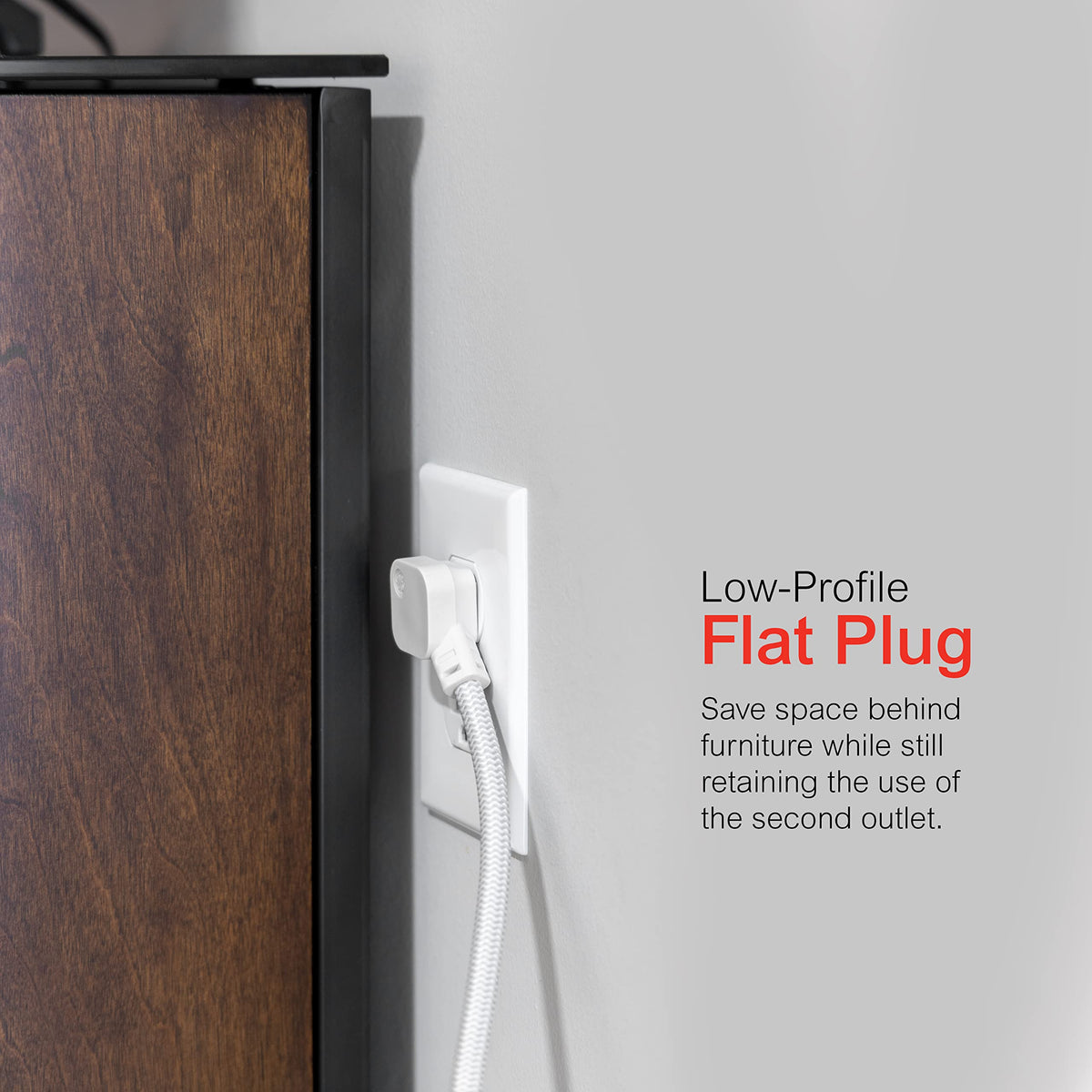 GE Ultrapro white-gray sleek design complements home or office decor
