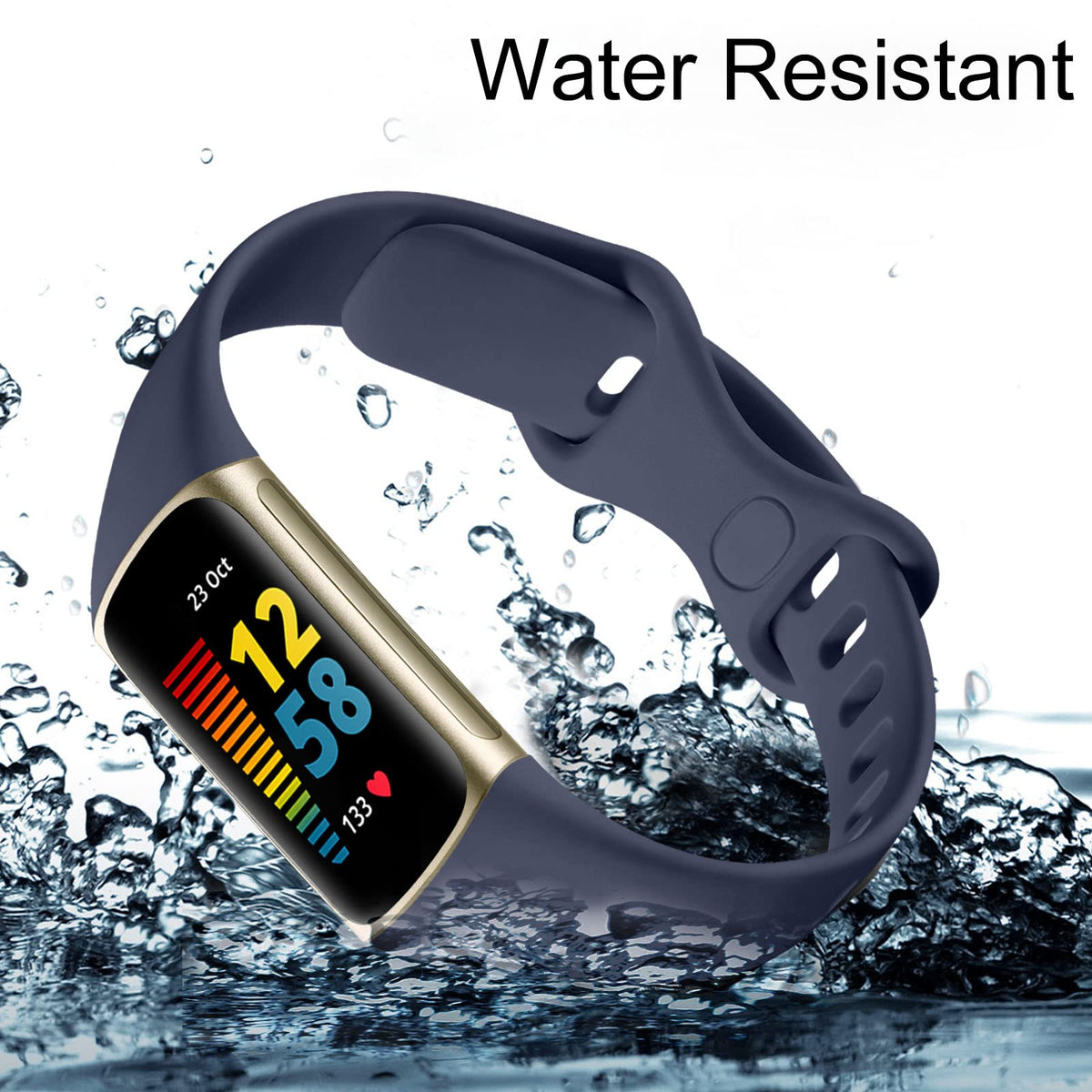 GEAK band on wrist during activity, moisture-friendly design.
