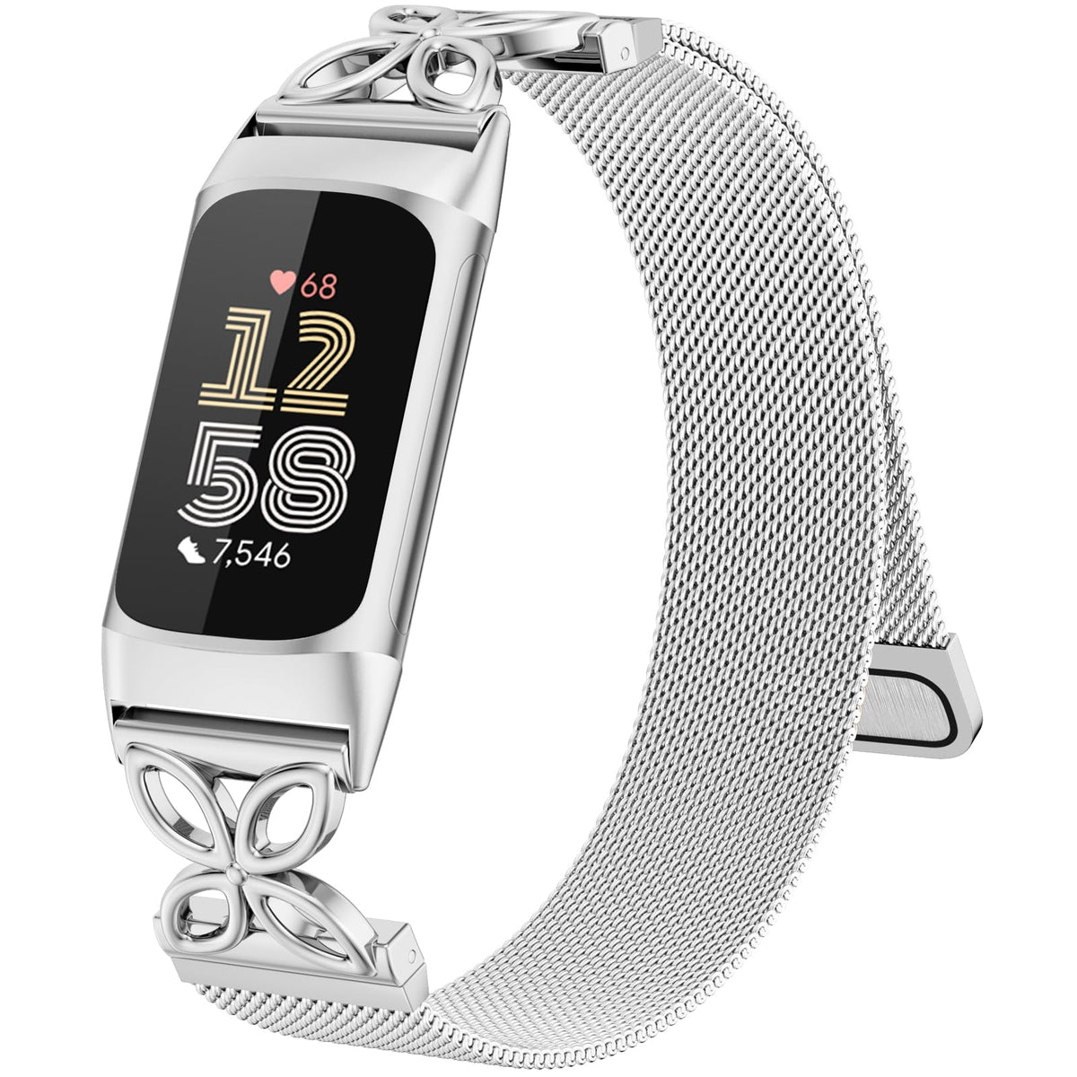 GEAK floral-end-link adds elegant charm to Fitbit Charge 5/6 for daily wear