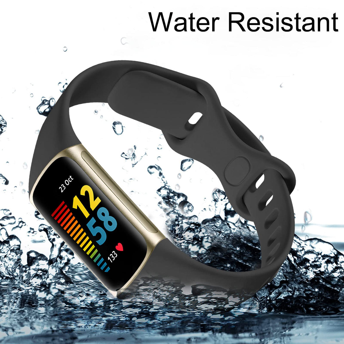 GEAK pin-and-tuck closure strap for Fitbit Charge 5/6, secure fit during action