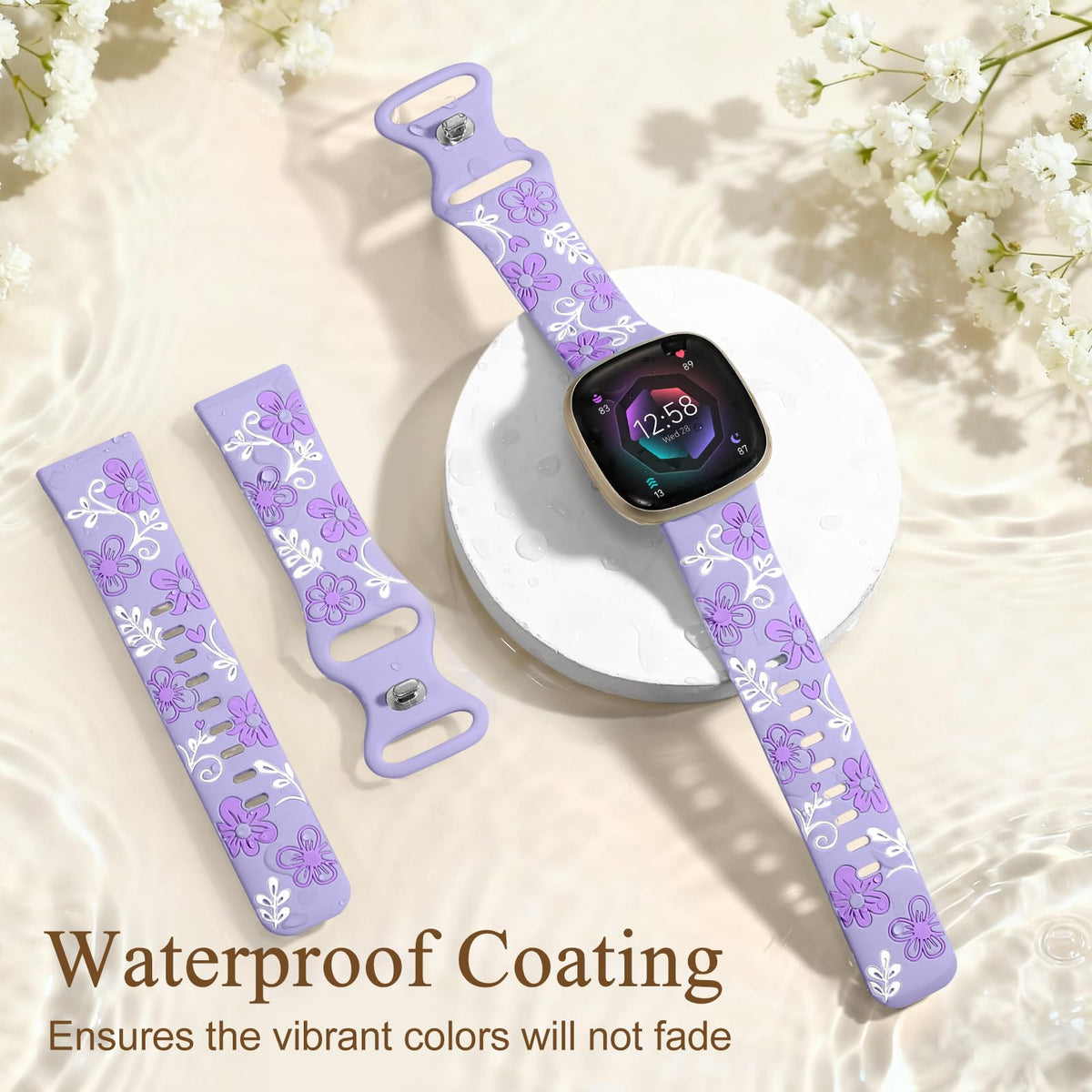 GEAK silicone band with dual-pin buckle for secure fit
