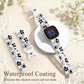 GEAK silicone floral texture close-up illustrating waterproof and sweatproof coating.
