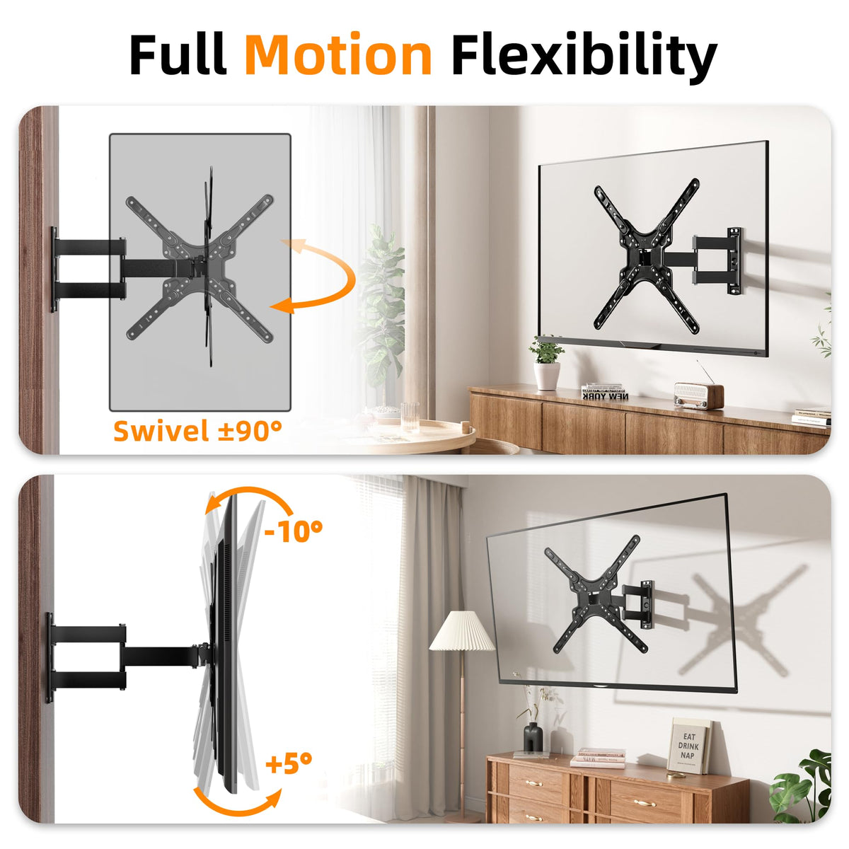GearFusion heavy-duty steel construction supports up to 77 lbs.