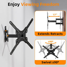 GearFusion low-profile design keeps TV close while concealing cables.
