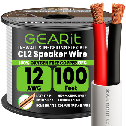 GEARit 12-gauge OFC wire coil ready for easy handling and quick installs