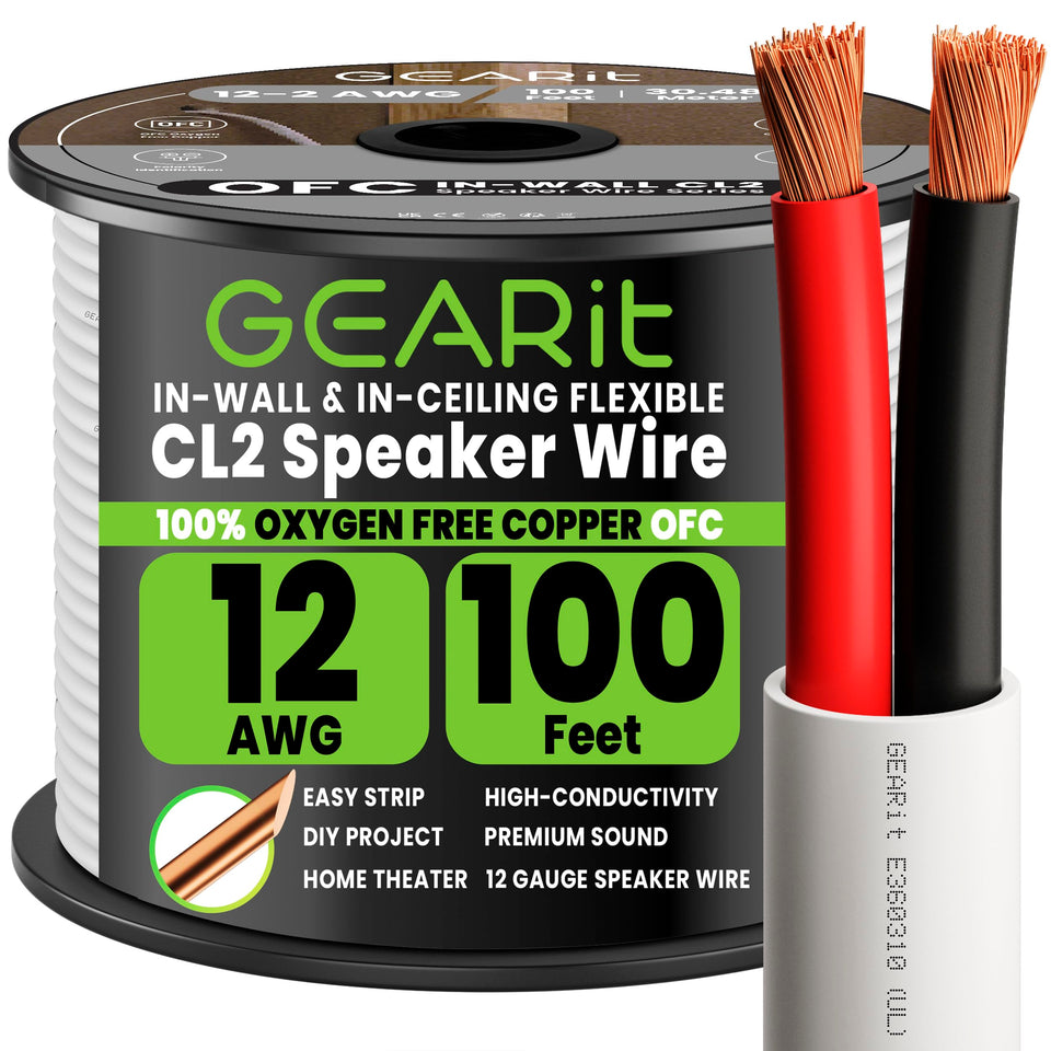 GEARit 12-gauge OFC wire coil ready for easy handling and quick installs