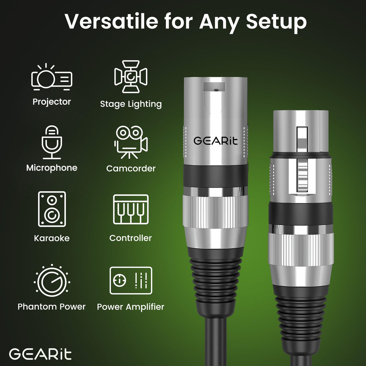GEARit cable cross section showing 99.9% copper conductors and shielding for signal clarity