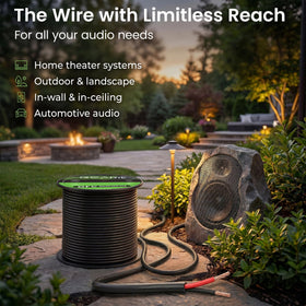 GEARit CL3-rated speaker wire label ensures safe in-wall installations.