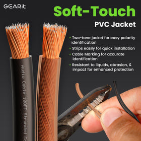 GEARit clear jacket showing polarity markings and easy identification benefit