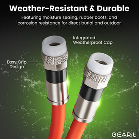 GEARit cable buried in soil showing direct-burial durability