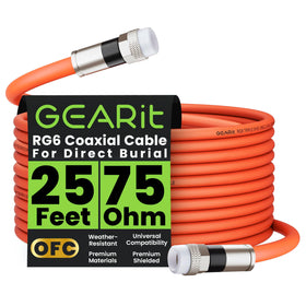 GEARit coaxial direct burial cable for rugged RG6 outdoor installations
