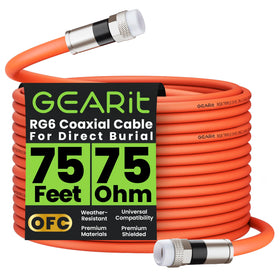 GEARit front connector showing durable F-type end and reliable connection