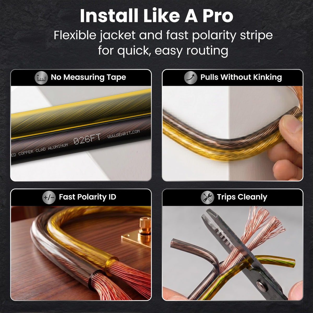 GEARit printed foot markers next to scissors for precise cutting