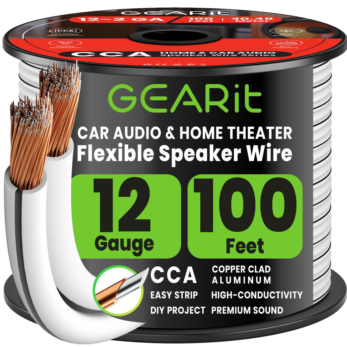 GEARit front packaging showing 100 ft spool and product label for quick identification and benefit