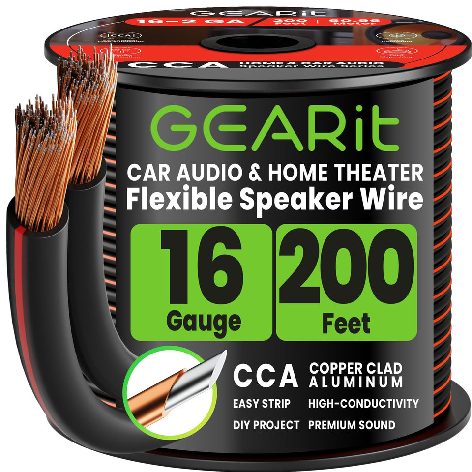 GEARit spool front view showing 200 ft and benefit clear length
