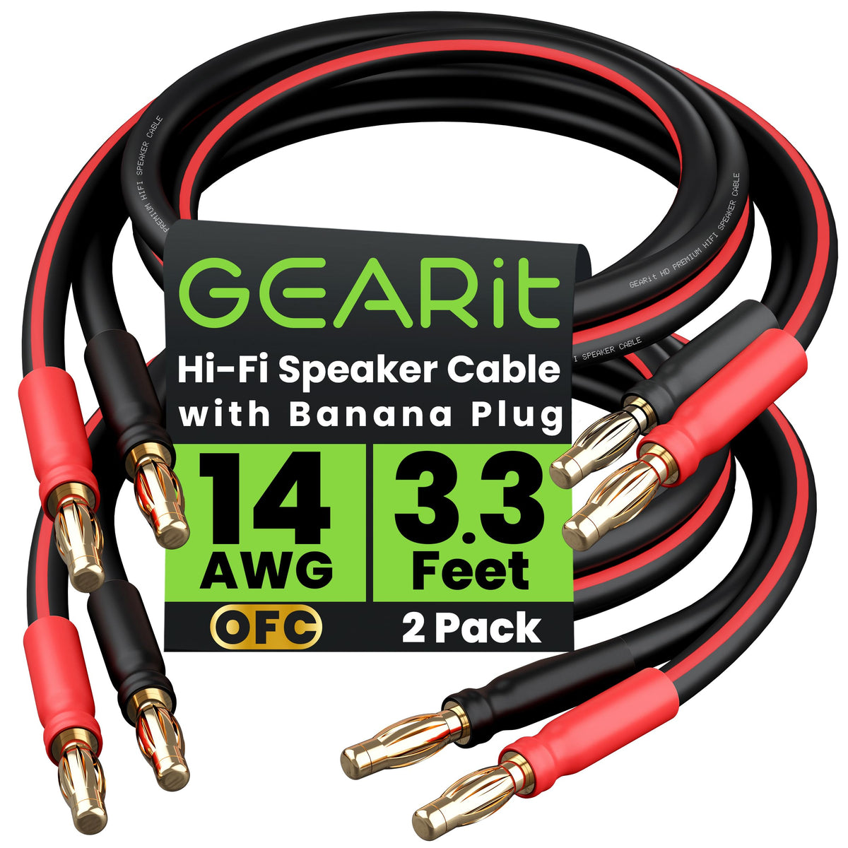 GEARit front packaging showing 3.3 ft pair, easy installation benefit