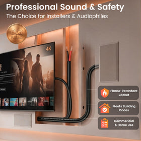 GEARit in-wall friendly wiring suitable for home theater or car audio.