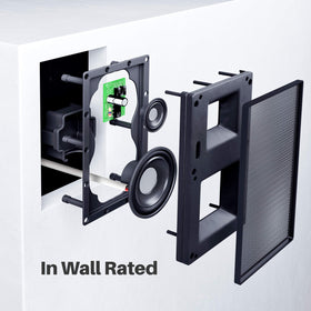 GEARit wired in a home theater system showing neat, color-coded speaker connections