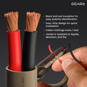 GEARit OFC speaker wire CL3-rated for safe in-wall installations.