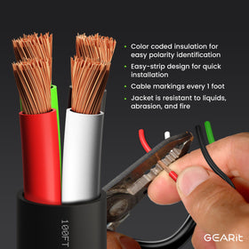 GEARit outdoor-ready speaker wire designed for garden and patio setups