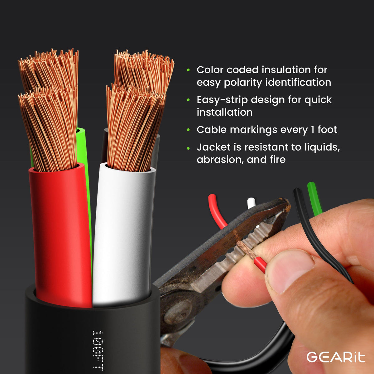 GEARit 100 ft long-run outdoor wiring for flexible layout and installations