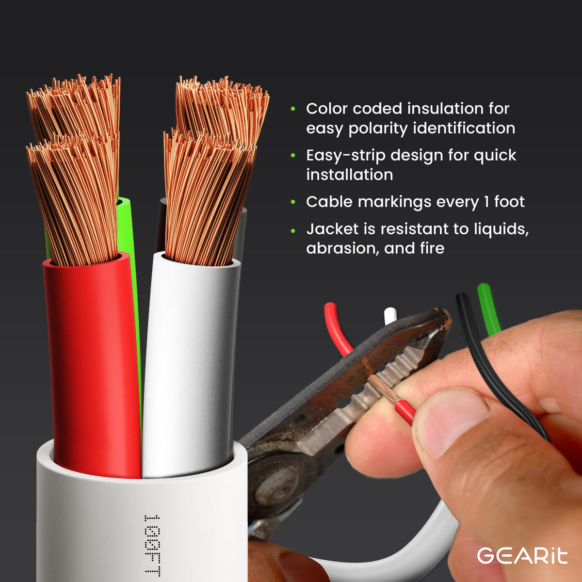 GEARit oxygen-free copper wire offers high conductivity and corrosion resistance