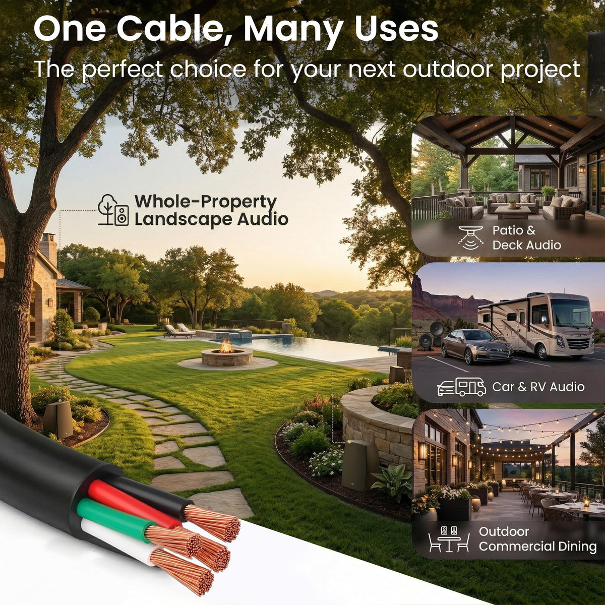 GEARit oxygen-free copper wire minimizes resistance for clearer signal
