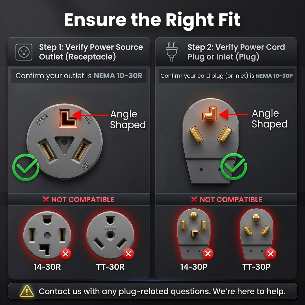 GEARit plug and receptacle aligned for easy, leak-free power transfer
