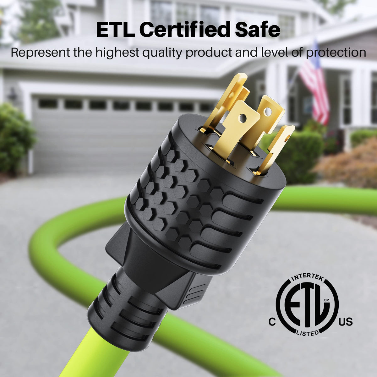 GEARit 25ft cord shown for temporary home or workshop power needs