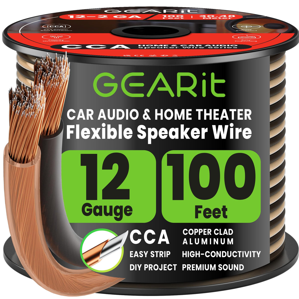 GEARit pro series front packaging showing cable length and gauge for quick selection