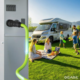 GEARit setup for RVs and generators at campsites with power-inlet compatibility.