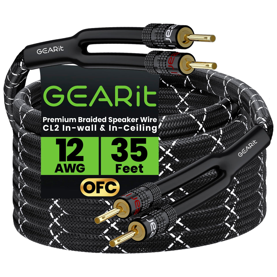 GEARit front view of full 35ft cable showing professional finish and flexibility