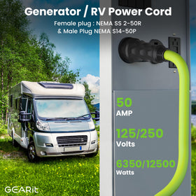 GEARit SS2-50R twist-lock receptacle ensures a secure outdoor power connection.