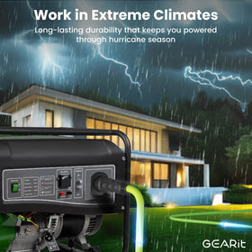 Weather-resistant cord construction tolerates wind, rain, and snow for dependable outdoor power.