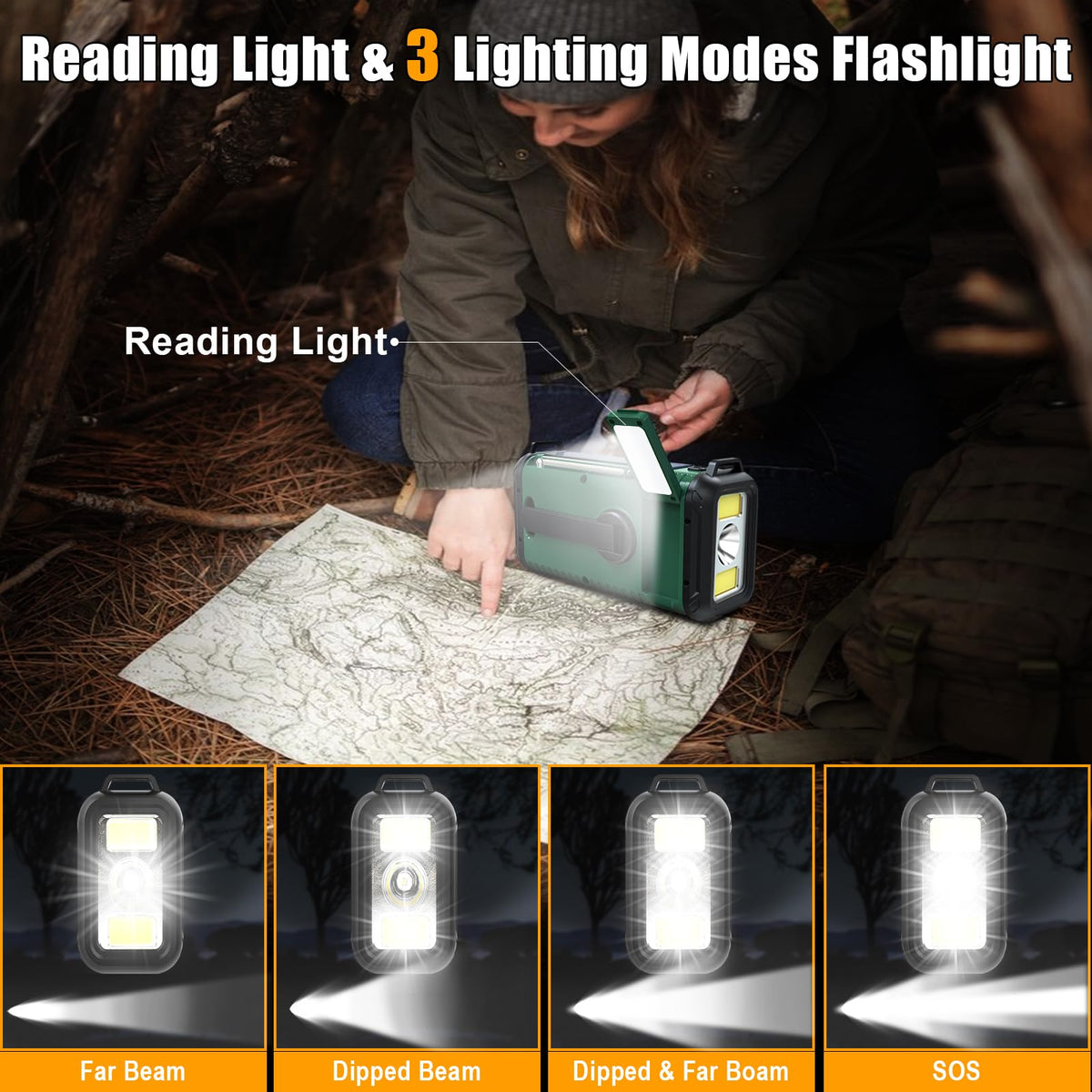 Geartist NOAA Weather Radio reading lamp, soft illumination for reading