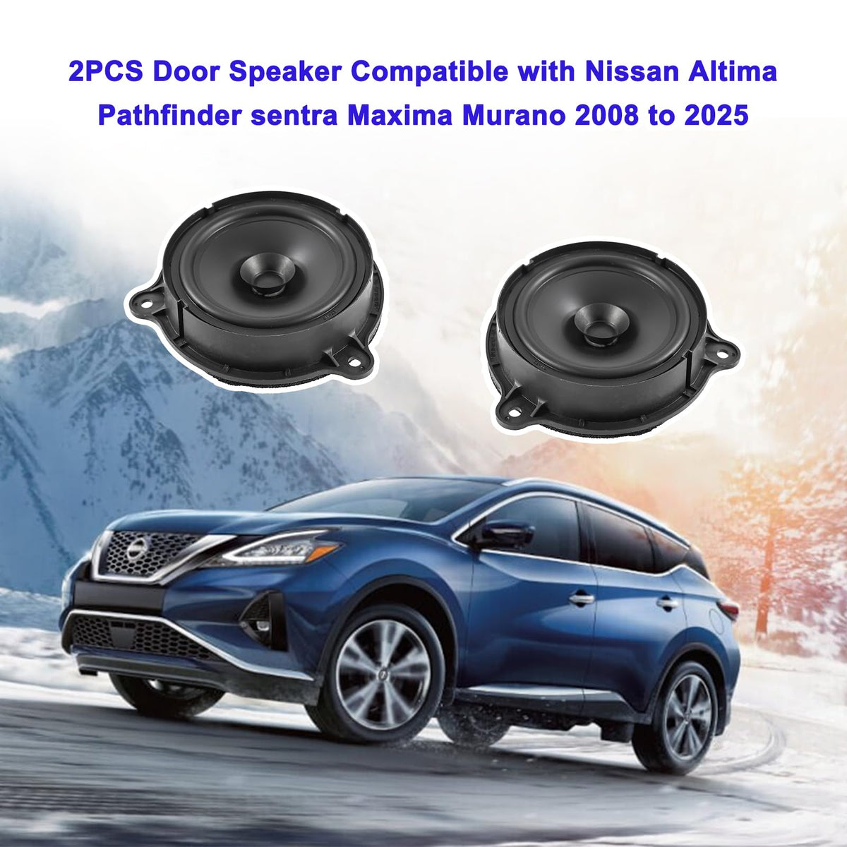 GearUp 2PCS 6.5-inch door speaker upgrade for richer car audio experience.