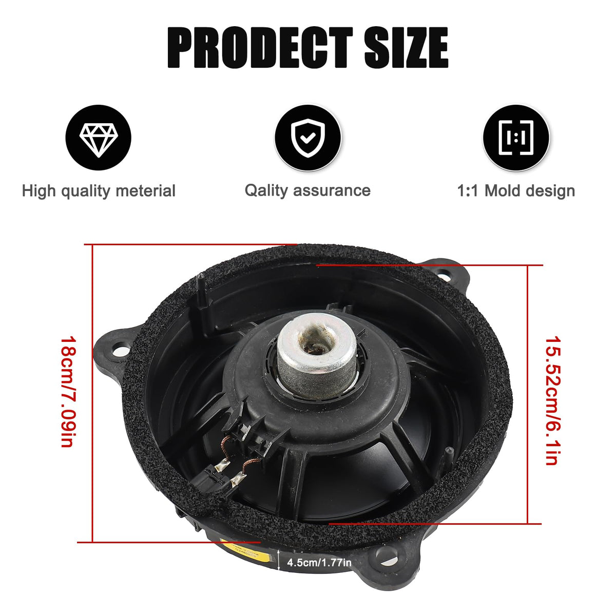 GearUp 2PCS Nissan Pathfinder 6.5-inch door speaker upgrade boosts midrange and clarity.