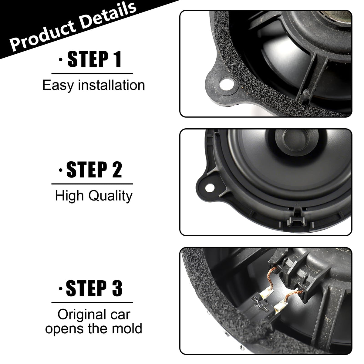 GearUp 2PCS Nissan Sentra 6.5-inch door speaker upgrade for crisper highs.