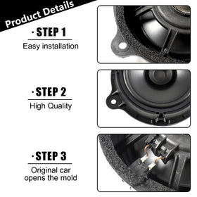 GearUp 2PCS Nissan Sentra 6.5-inch door speaker upgrade for crisper highs.