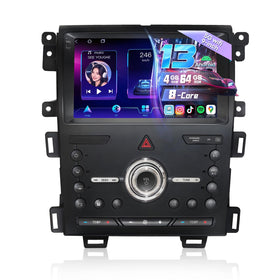 Gearzbtor Edge 9-inch IPS touchscreen with CarPlay and Android Auto integration.