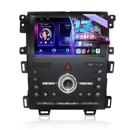 Gearzbtor Edge 9-inch IPS touchscreen with CarPlay and Android Auto integration.